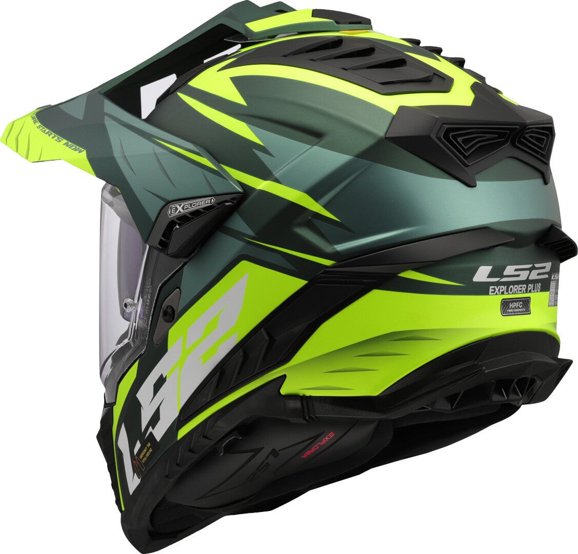 LS2 MX701 Explorer Spire Motocross Helm grün matt/neon-gelb M (57/58) Abbildung 3
