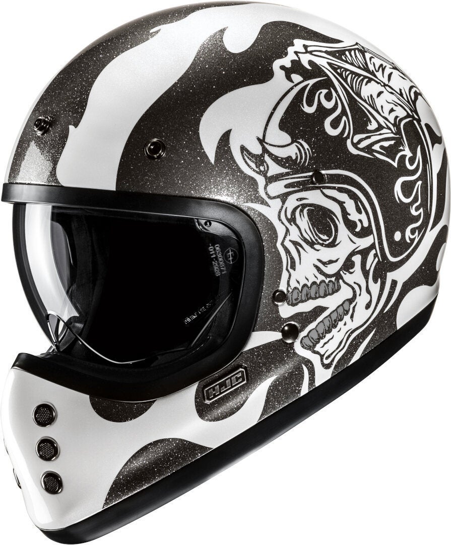 HJC V60 Flame Casco Bianco/nero S (55/56) Figura 1