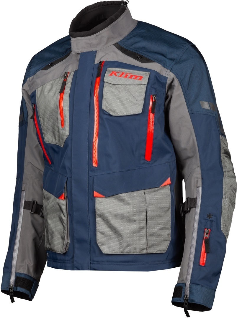 Klim Carlsbad Gore-Tex Motorcycle Textile Jacket light grey/blue XL Figure 1