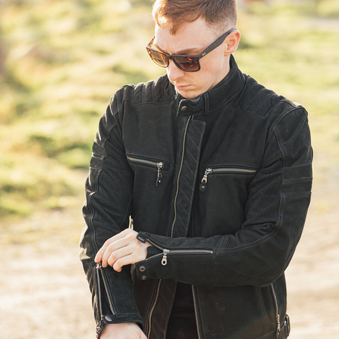 Merlin Miller Motorrad Lederjacke schwarz L Abbildung 7