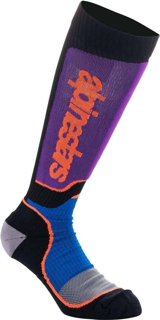 Alpinestars Plus Șosete de motocross pentru tineret Negru/mov M/L Figura 1