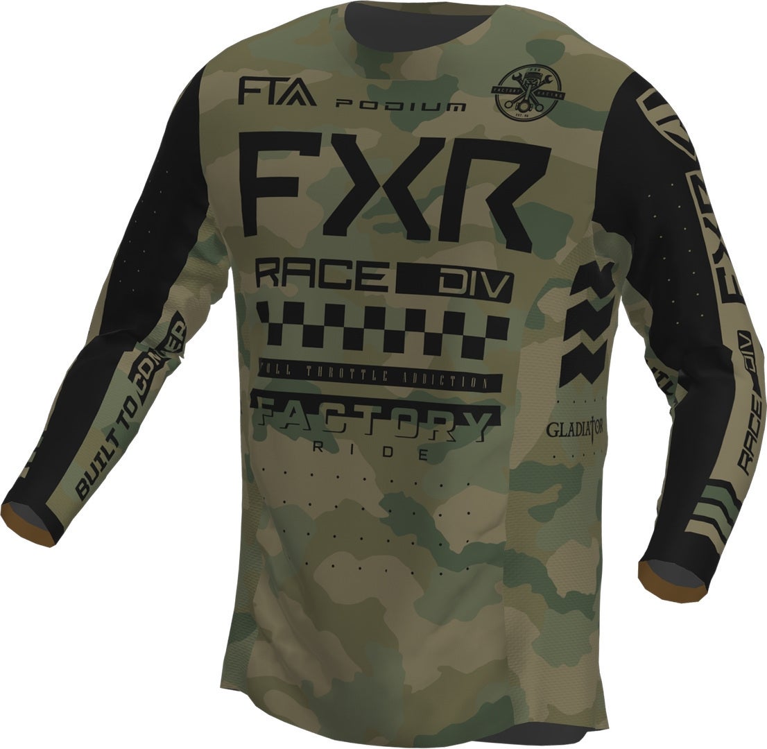 FXR Podium Gladiator 2023 Motocross trøje olivengrøn/sort XL Figur 1