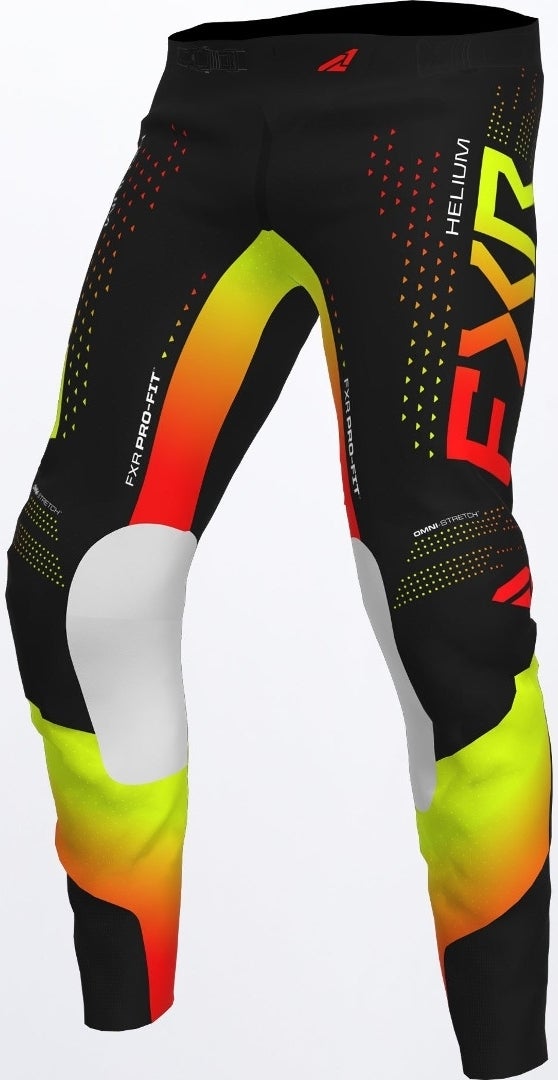 FXR Helium RaceDiv Motocross bukser sort/gul/rød 36 Figur 1