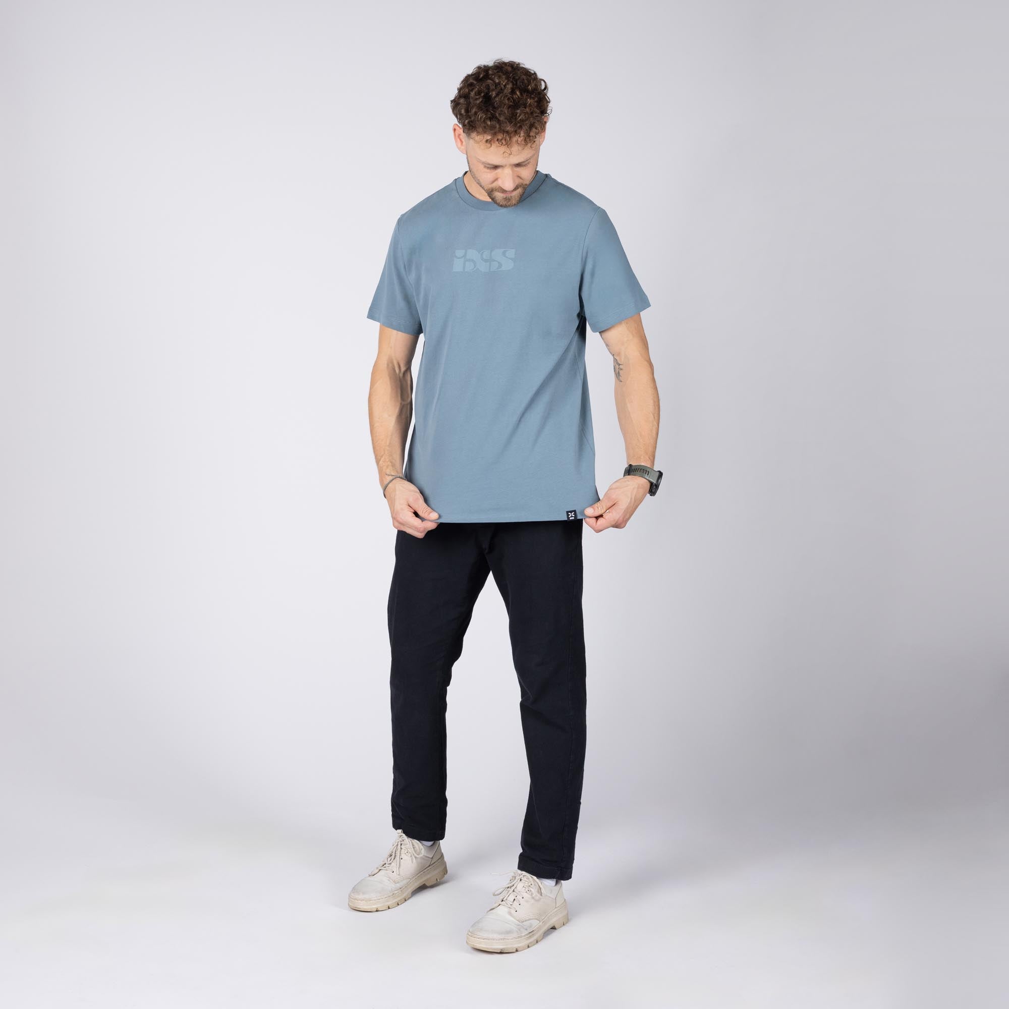 IXS Brand 1.1 T-Shirt blue/grey 2XL Figure 3