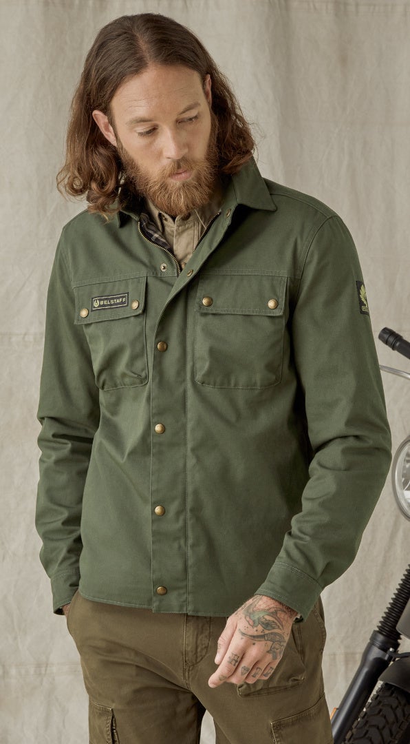 Belstaff Mansion Camicia motocicli Verde 4XL Figura 2