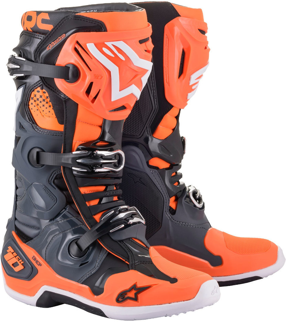 Alpinestars Tech 10 Botas de Motocross cinza/laranja 13 (48) Figura 1