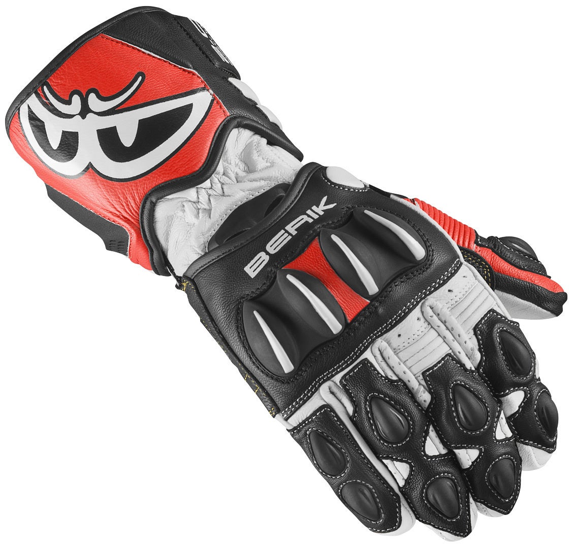 Berik Thunar Evo Motorcykel handsker sort/hvid/neonrød L Figur 1