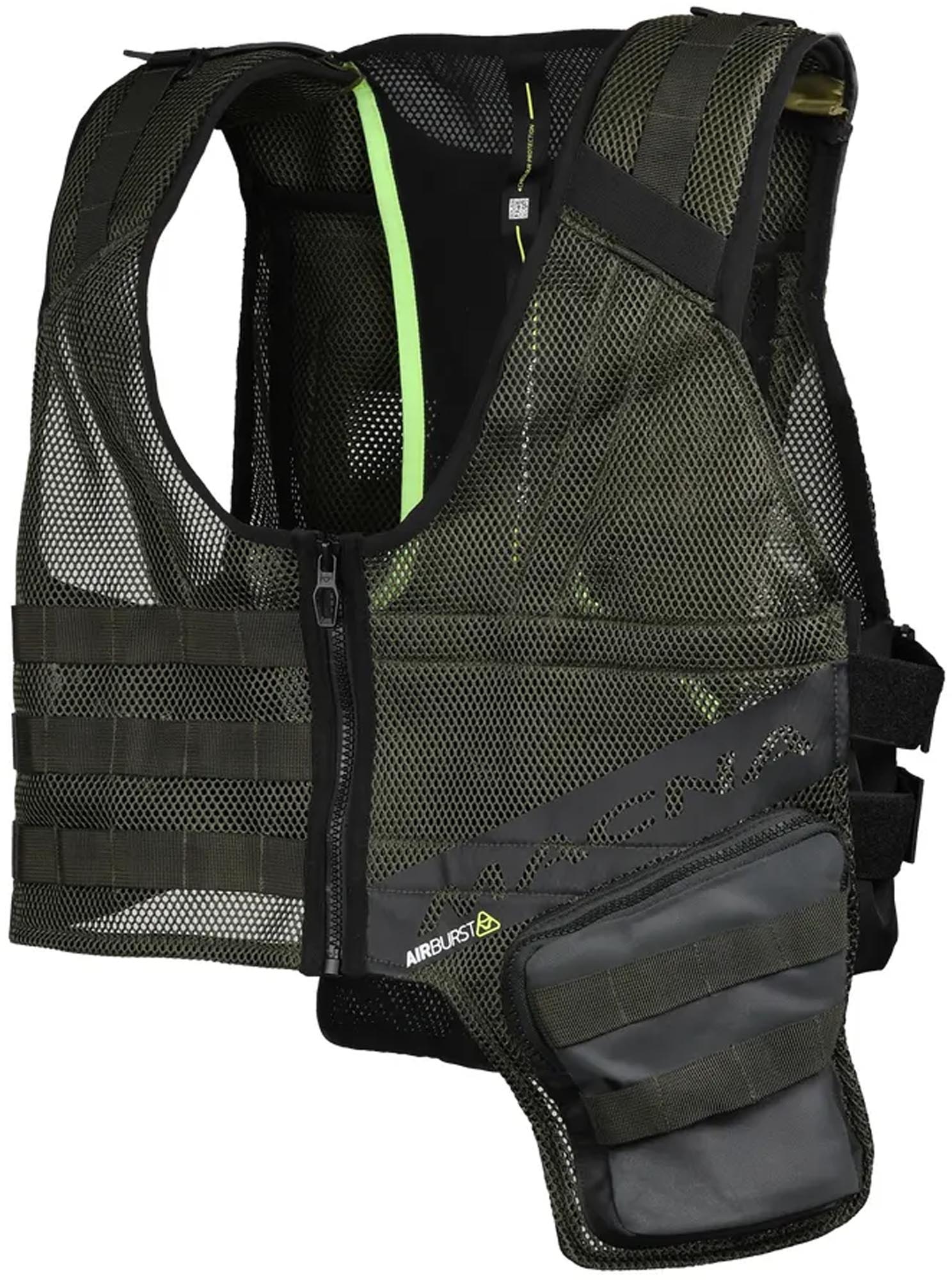 Macna MUTV Backance Motorrad Weste grün/schwarz L/XL Abbildung 1