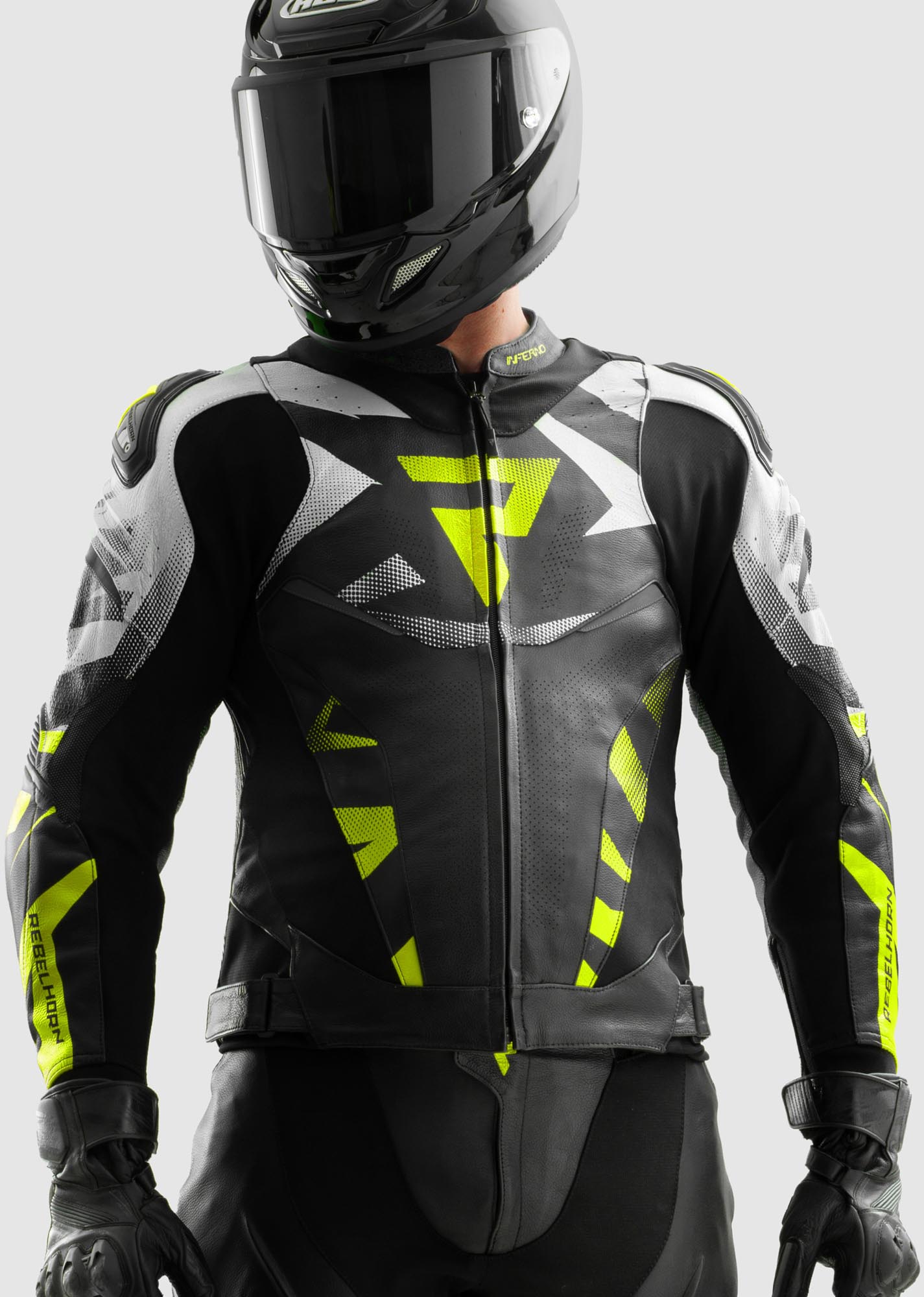 Side view of Rebelhorn Inferno Motorcycle Leather Jacket