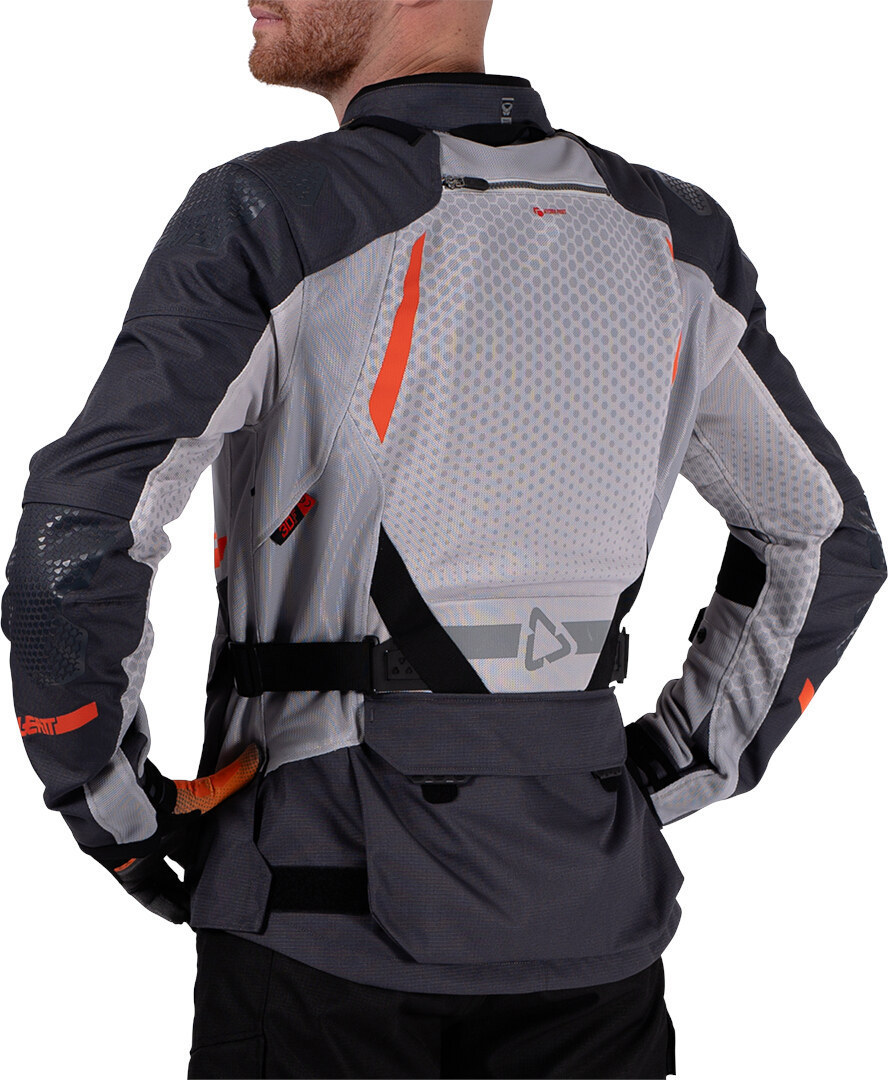 Leatt ADV Flowtour 5.5 waterproof Motorcycle Textile Jacket light grey/dark grey M Figure 14