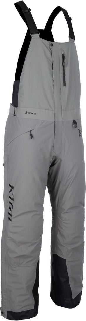Klim Keweenaw 2025 waterproof Snowmobile Bib Pants light grey/black Short L Figure 3