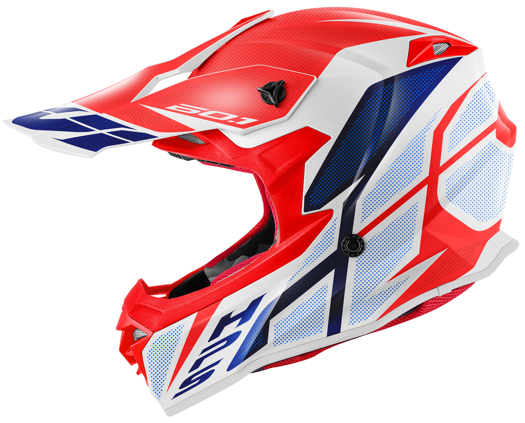 GIVI 60.1 Invert Cross Helmet white/red/white XL Figure 1