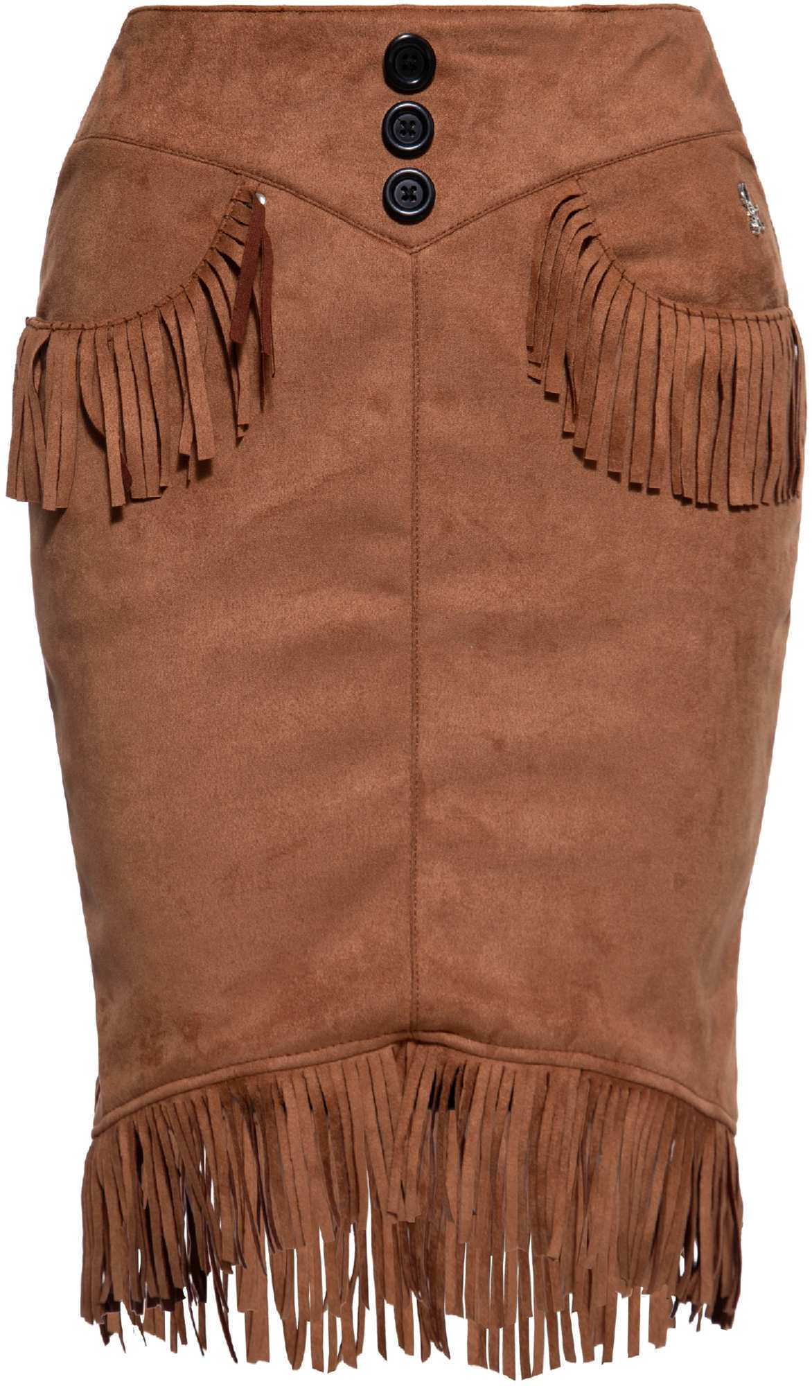 Queen Kerosin Western Ladies Skirt brown L Figure 1