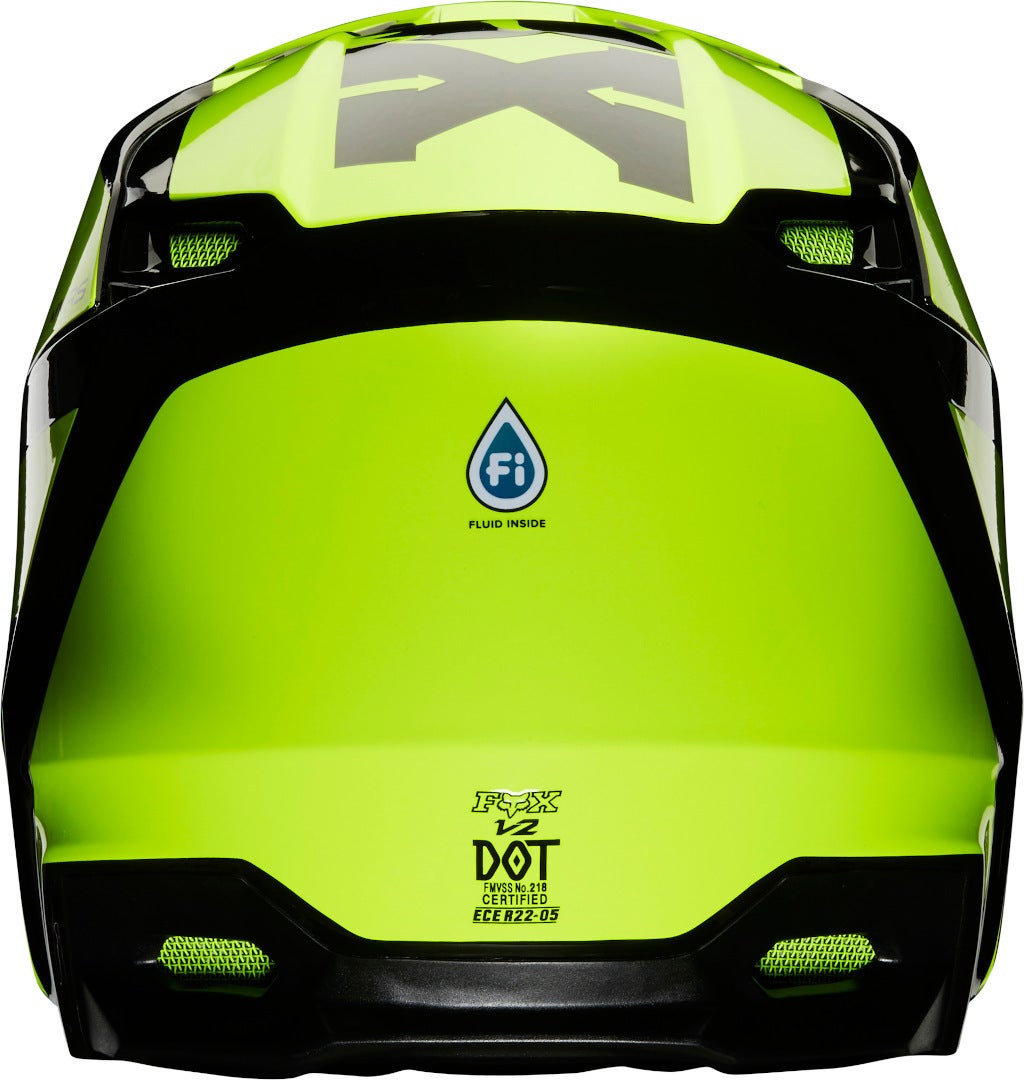 Fox V2 Hayl Jugend Motocross Helm gelb M Abbildung 3