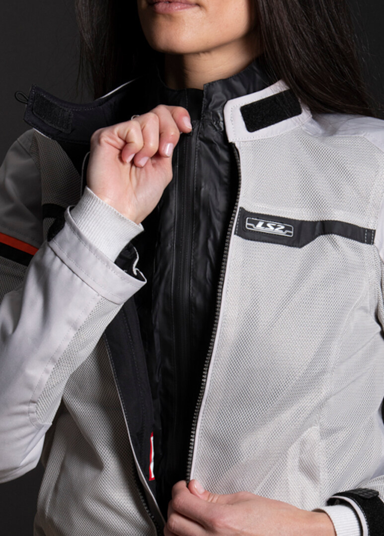 LS2 Riva imperméable dames moto textile veste Gris clair/orange L Figure 4