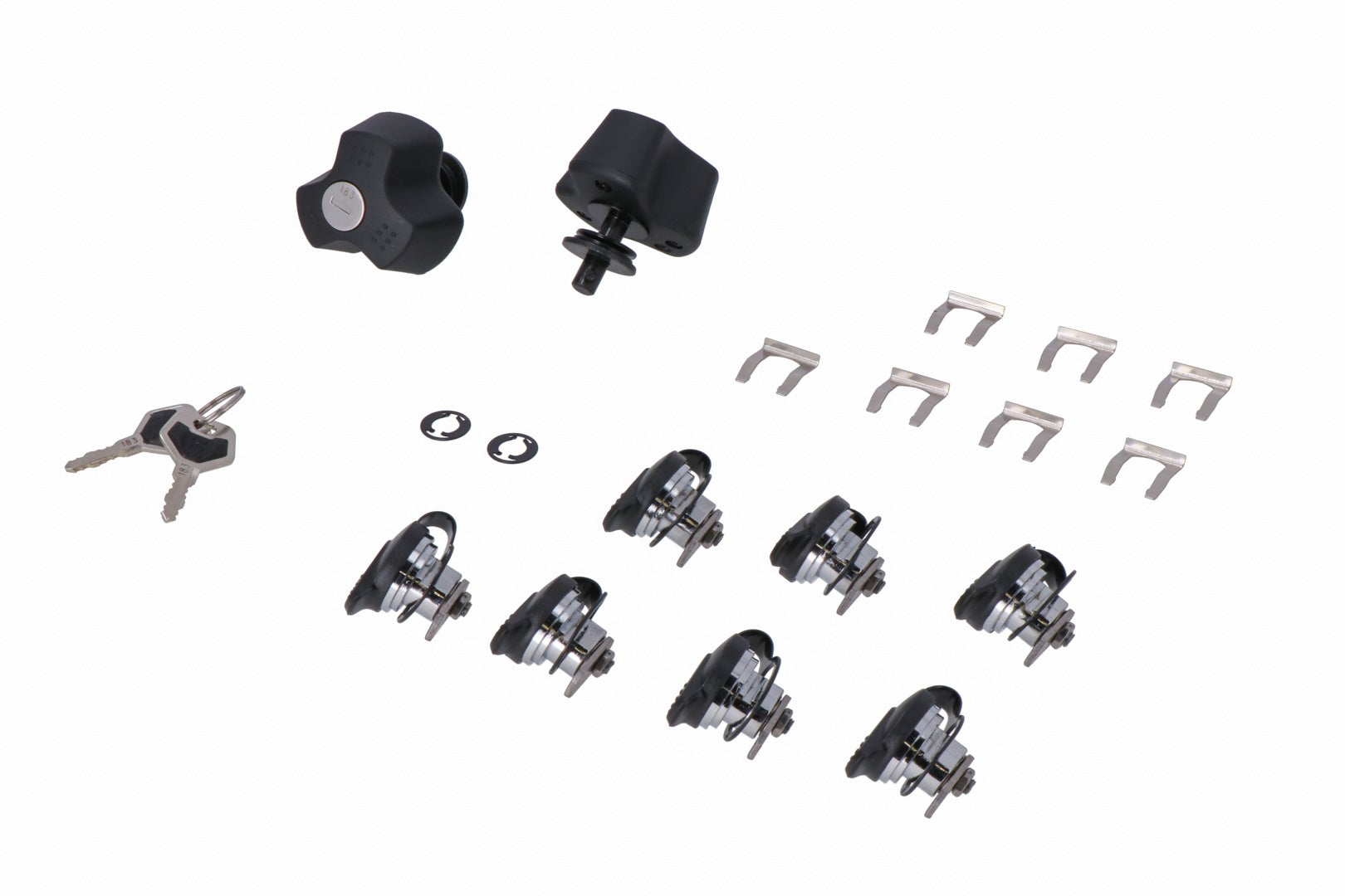 SW-Motech TRAX lock set with anti-theft protection PRO - 9 matching locks, 2 keys. Anti-theft protection. Figure 2