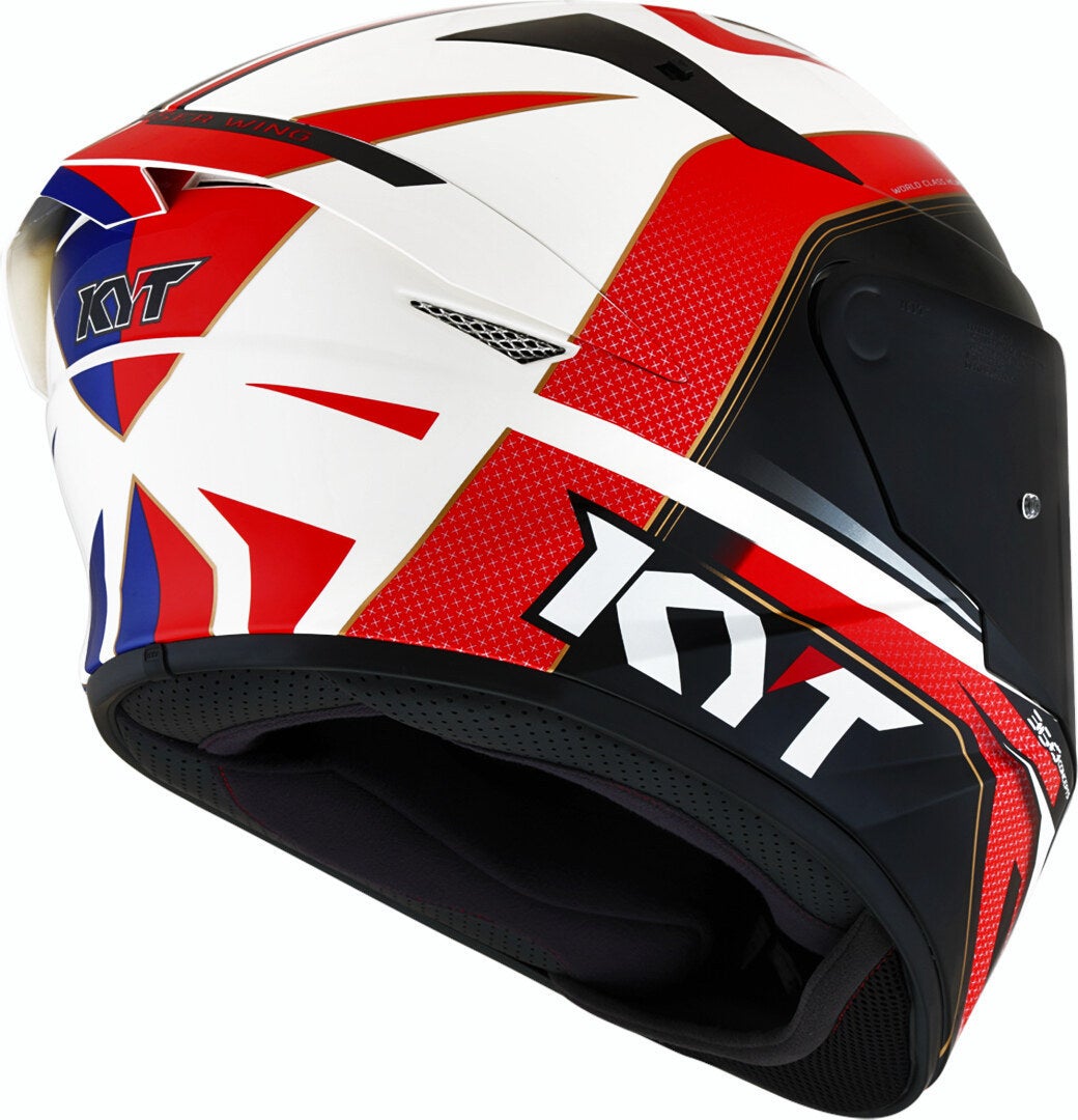 KYT TT Course Grand Prix Helm weiß/rot/blau S Abbildung 2