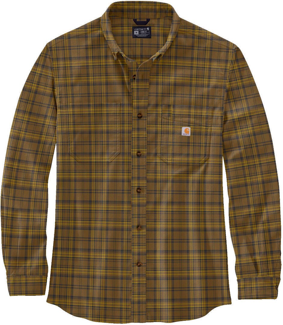 Carhartt Midweight Flannel Plaid Camicia marrone M Figura 1