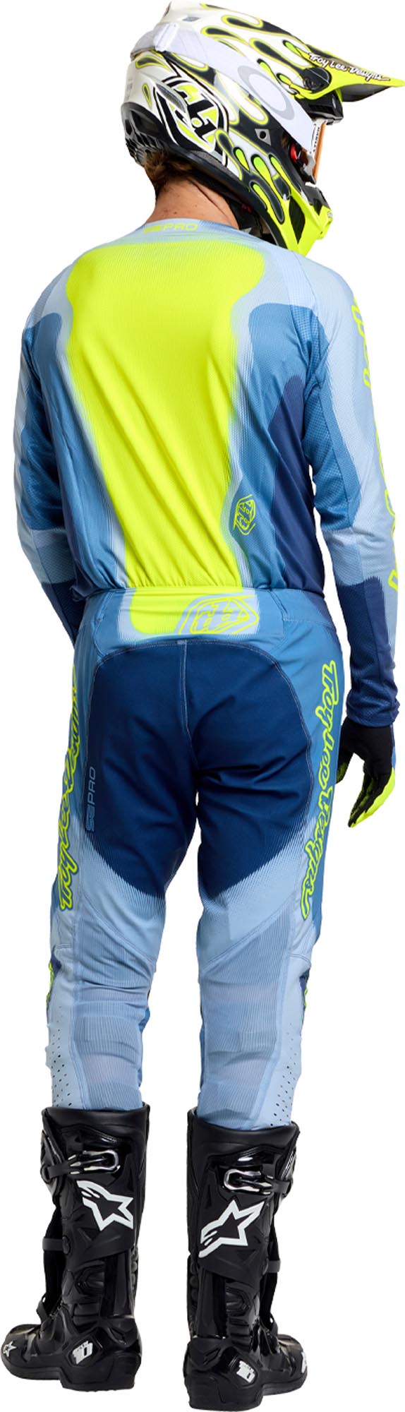 Troy Lee Designs SE Pro Illusion Motocross Hose blau/fluo-gelb 38 Abbildung 14