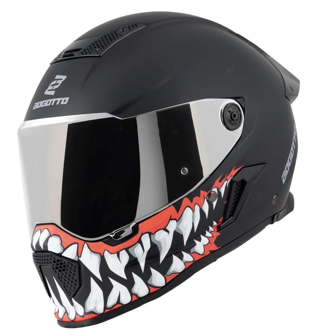 Bogotto Rapto Jaws Helmet black/red matt XL Figure 16