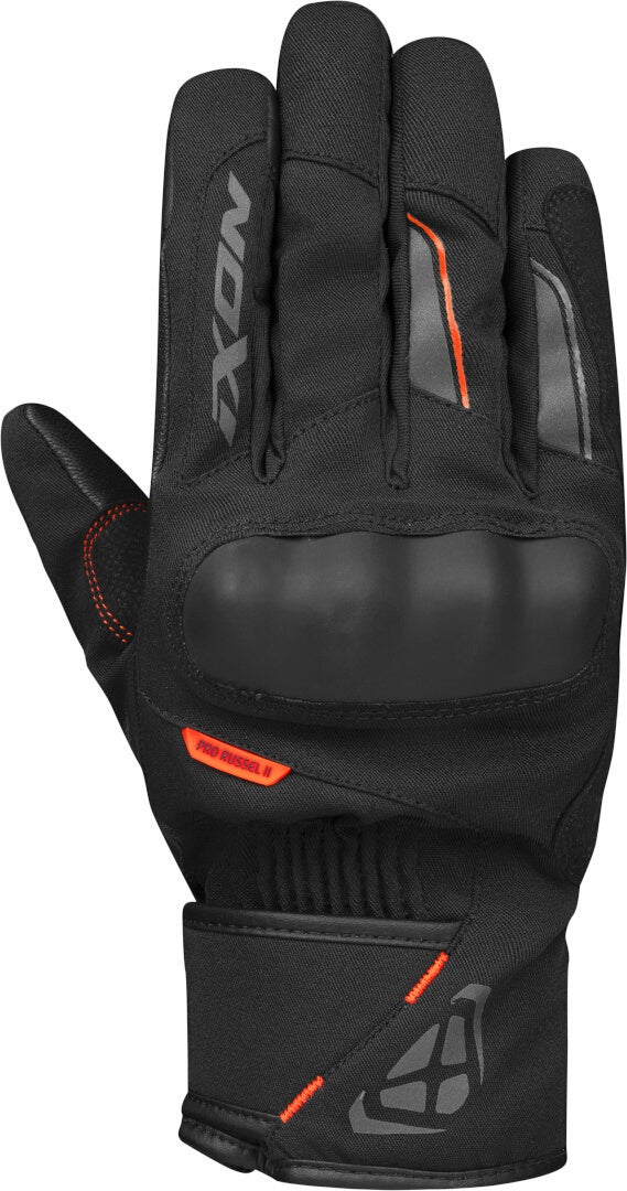 Ixon Pro Russel 2 Vandtætte vintermotorcykelhandsker sort/orange 3XL Figur 1