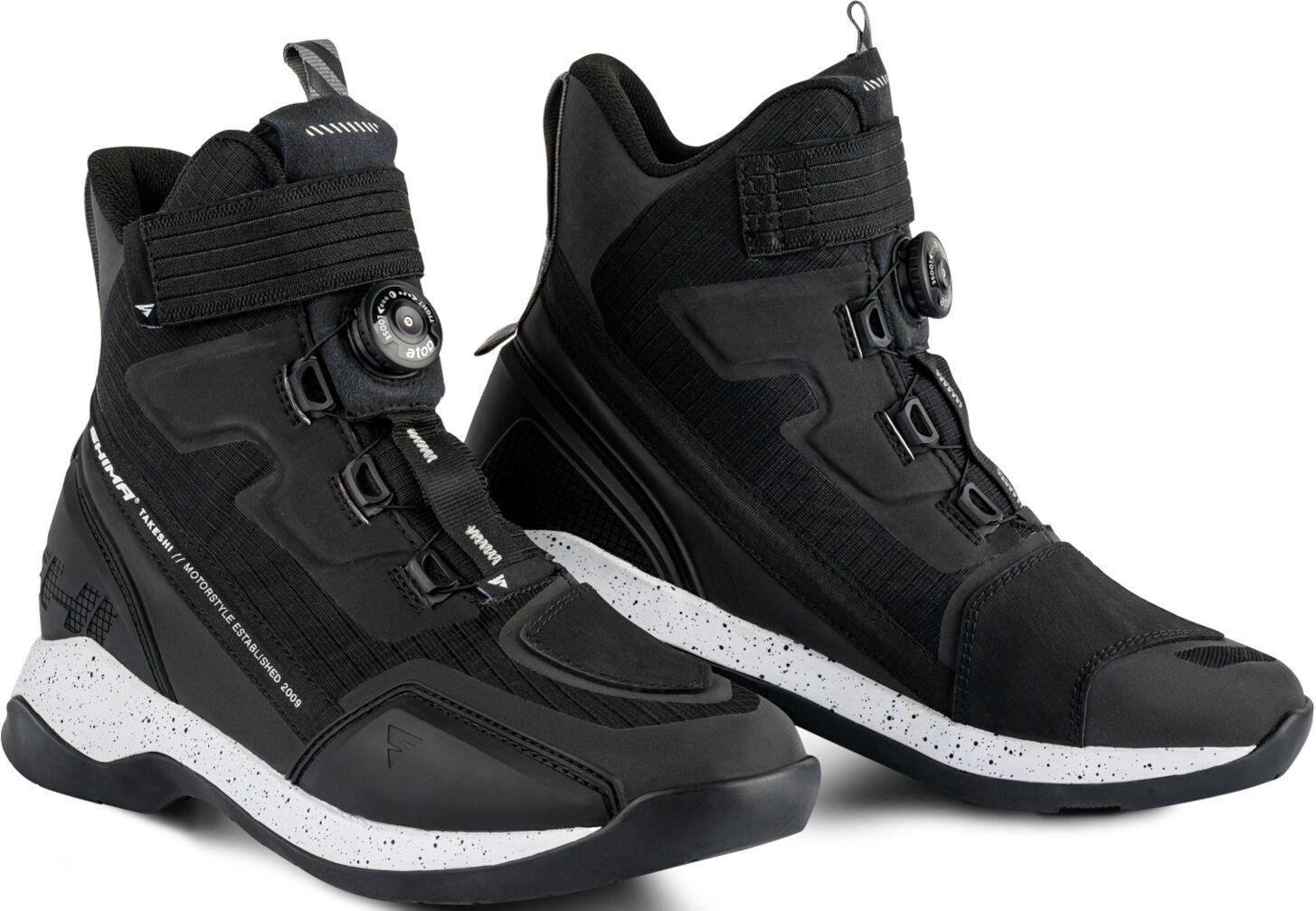 SHIMA Takeshi Botas de Motocicleta preto/branco 45 Figura 1