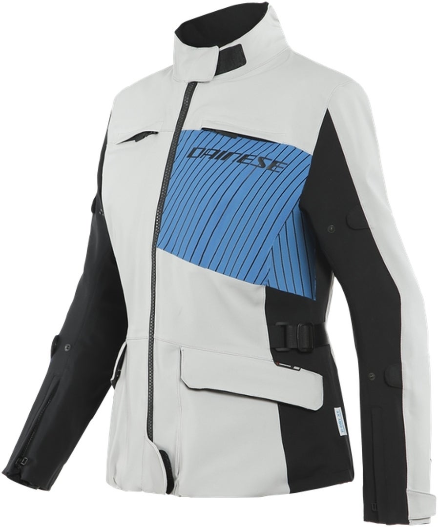 Dainese Tonale D-Dry XT Damer Motorcykel tekstiljakke grå/sort/blå 48 Figur 1
