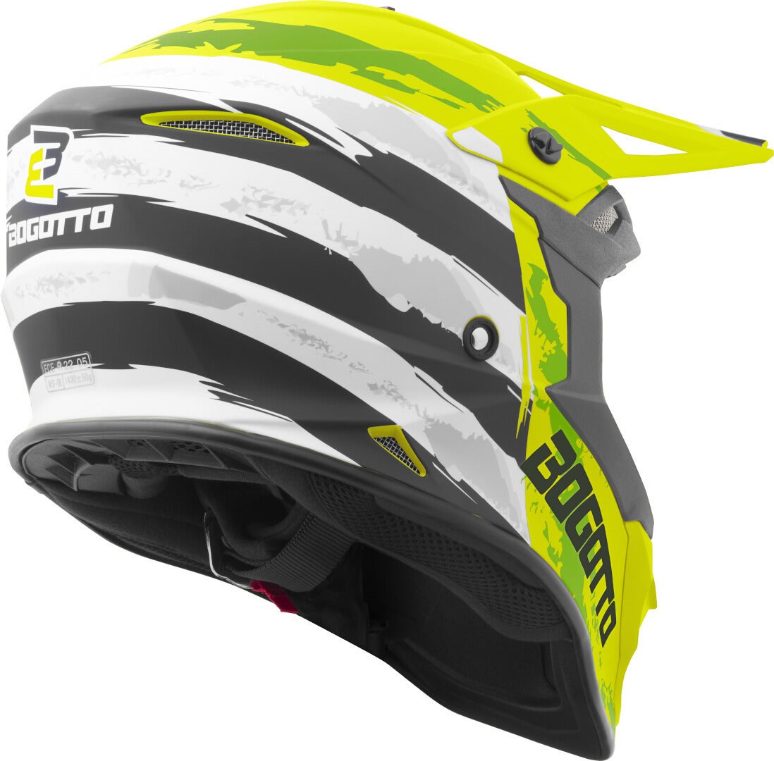 Bogotto V337 Wild-Ride casco trasversale giallo/nero/bianco L Figura 2