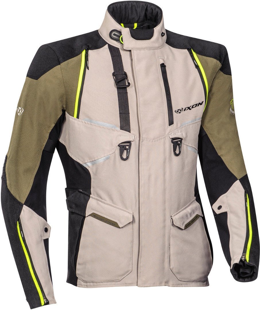 Ixon Eddas Motorcycle Textile Jacket black/olive L Figure 1