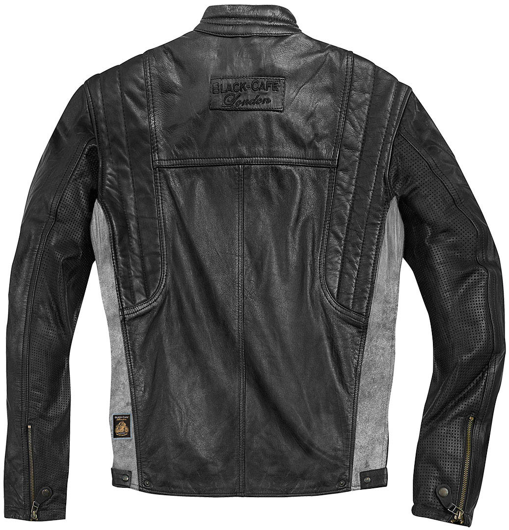 Black-Cafe London Vintage Jachetă de piele de motocicletă negru 50 Figura 3