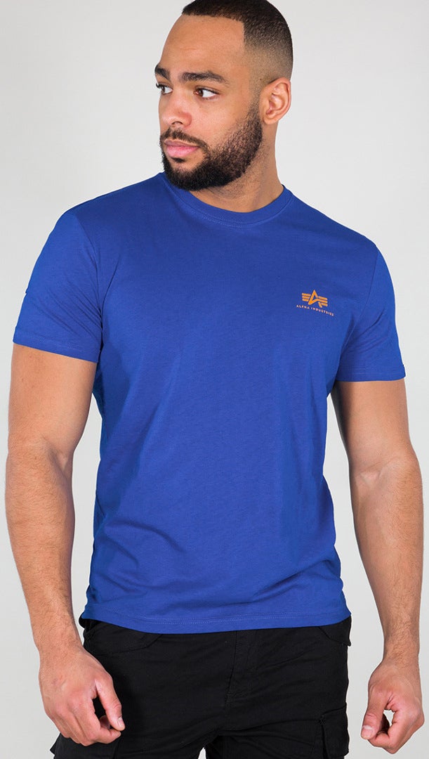 Alpha Industries Basic T Small Logo T-Shirt blå/orange 5XL Figur 1