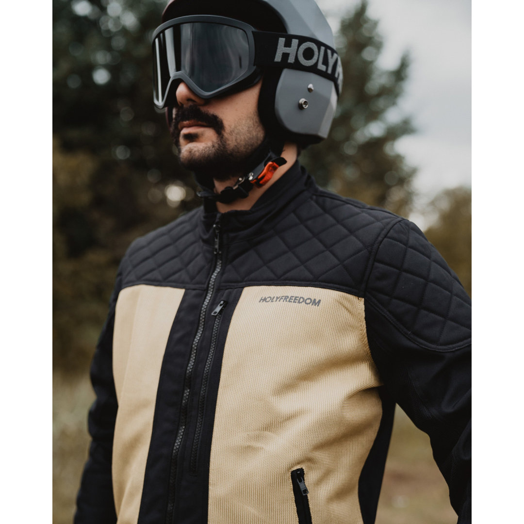 HolyFreedom Rete Air Jachetă textilă pentru motociclete Negru/Auriu XL Figura 4