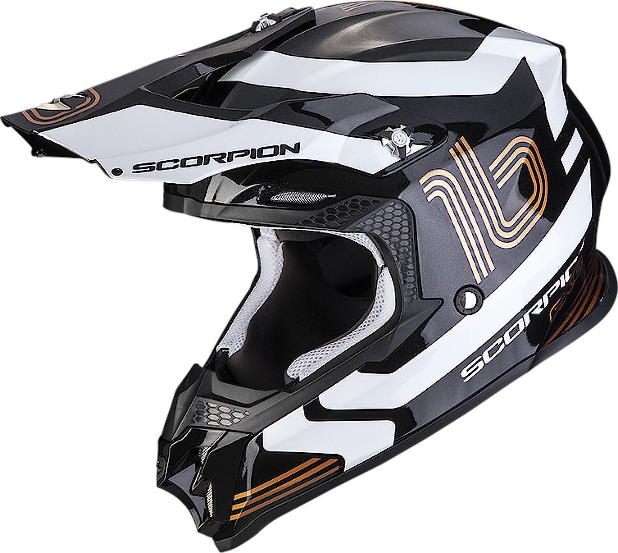 Scorpion VX-16 Evo Air Tub Motocross Helm schwarz/gold XXL (63/64) Abbildung 1