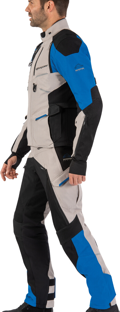 Ixon Eddas Motorcycle Textile Jacket grey/black/blue M Figure 4