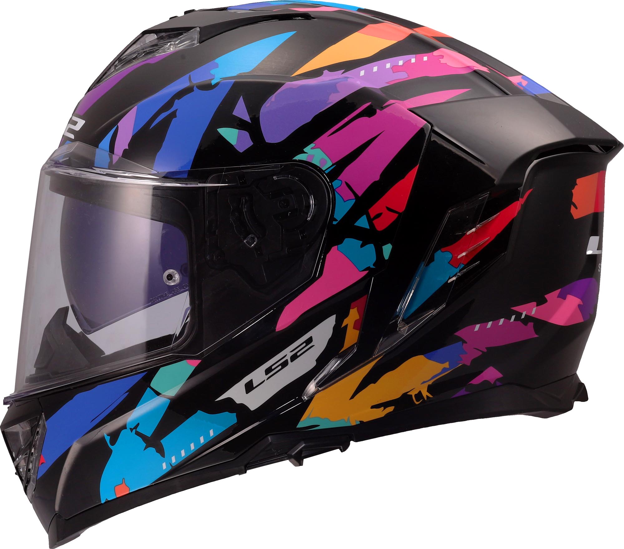 LS2 FF818 Storm III Kaos Hjelm sort/lilla L (59/60) Figur 2