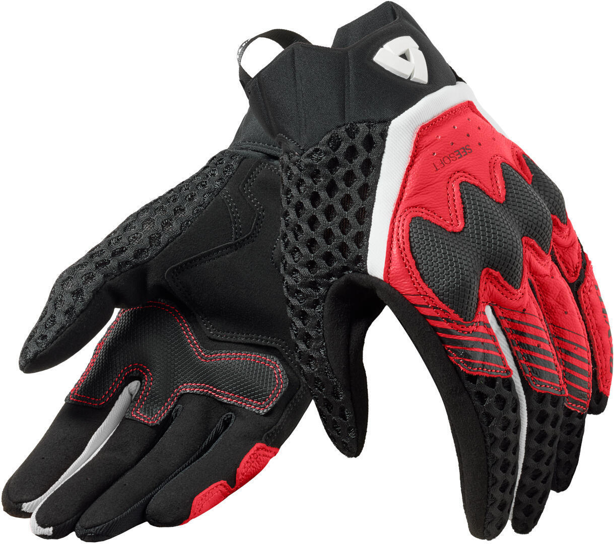 Revit Veloz Motorcykelhandsker til damer sort/rød M Figur 1