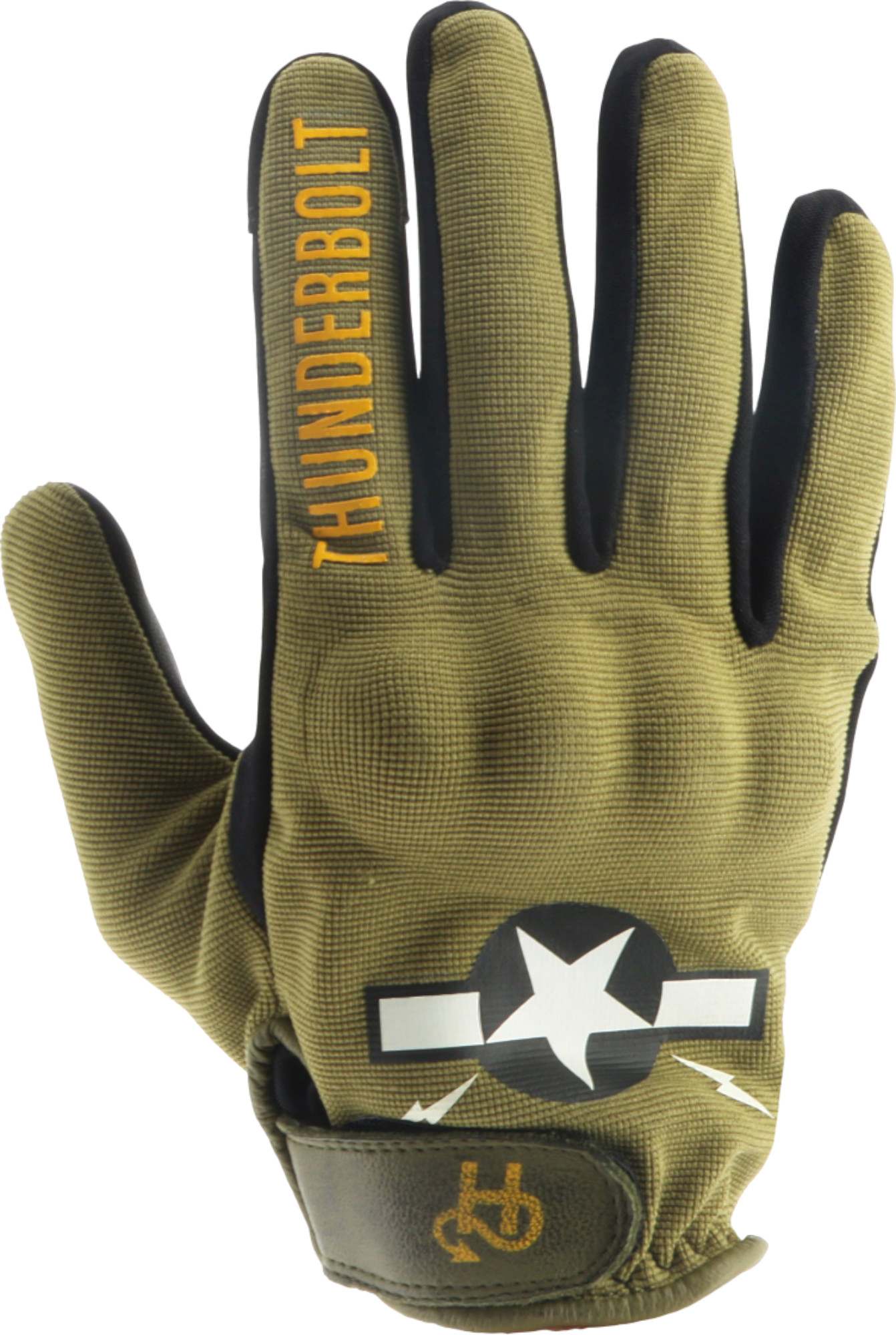 Helstons Thunderbolt Motorrad Handschuhe grün/schwarz 9 Abbildung 1