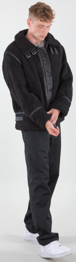Alpha Industries B3 Teddy Jakke Svart 3XL Figur 6