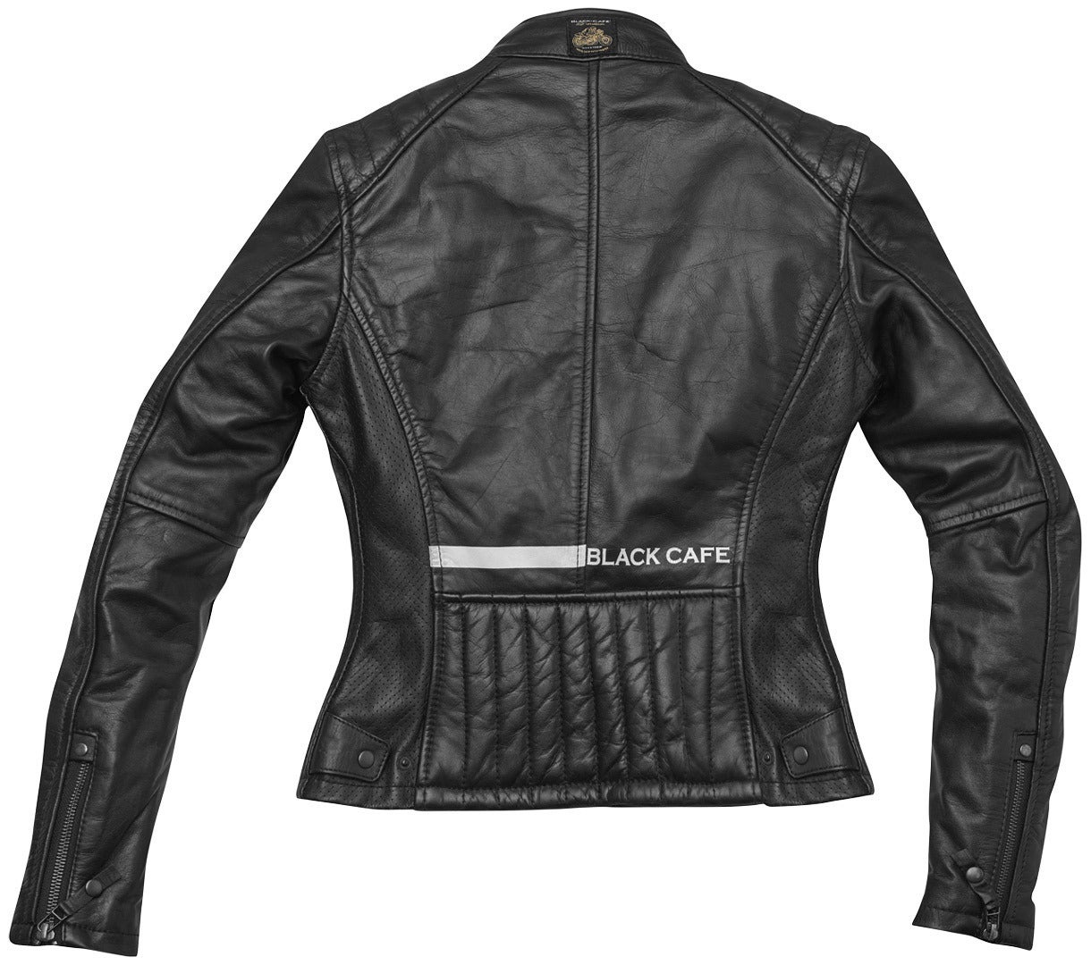 Black-Cafe London Toronto Dames motorfiets lederen jas L Figuur 3