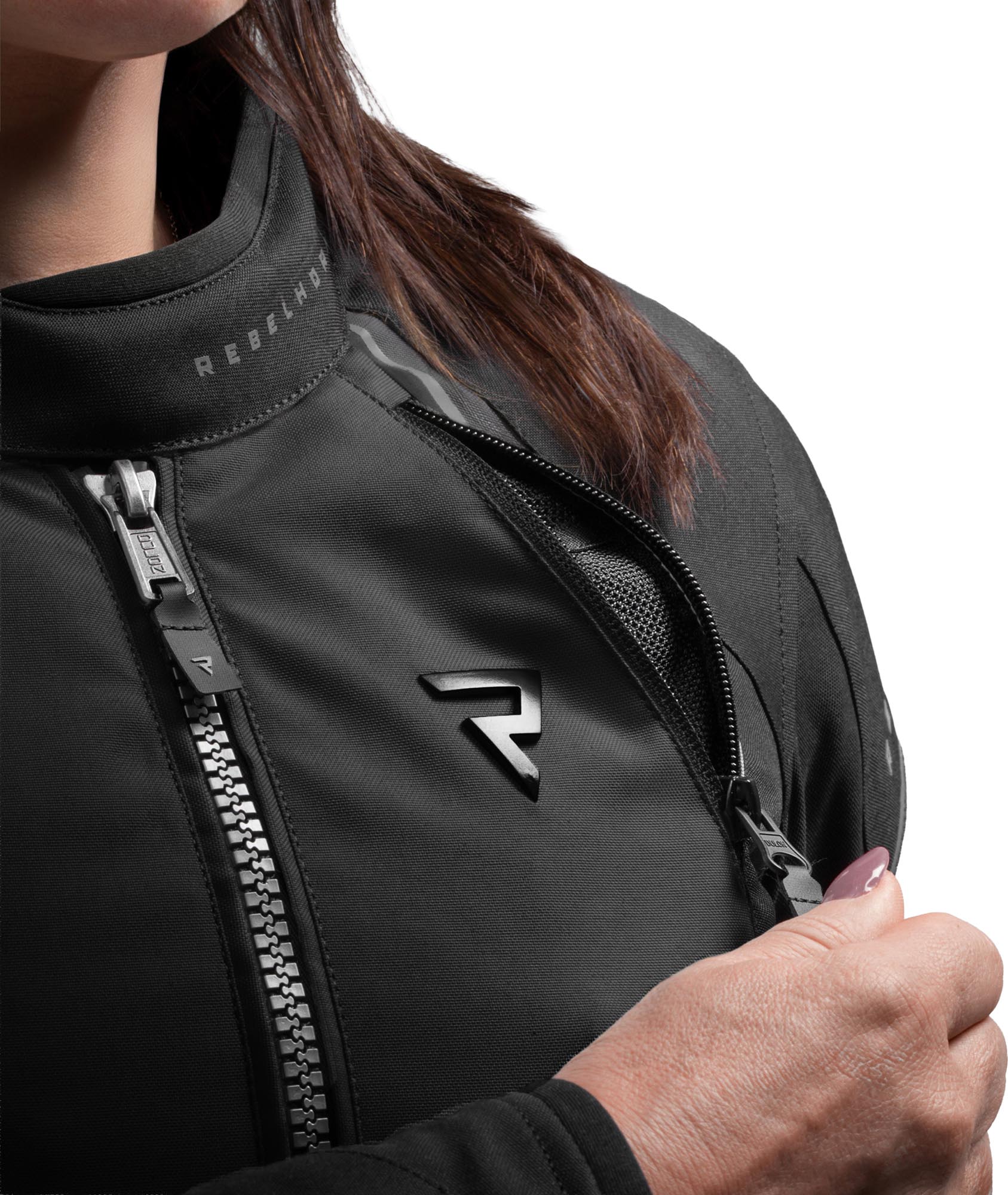 Rebelhorn Swift waterproof Ladies Motorcycle Textile Jacket black M Figure 4