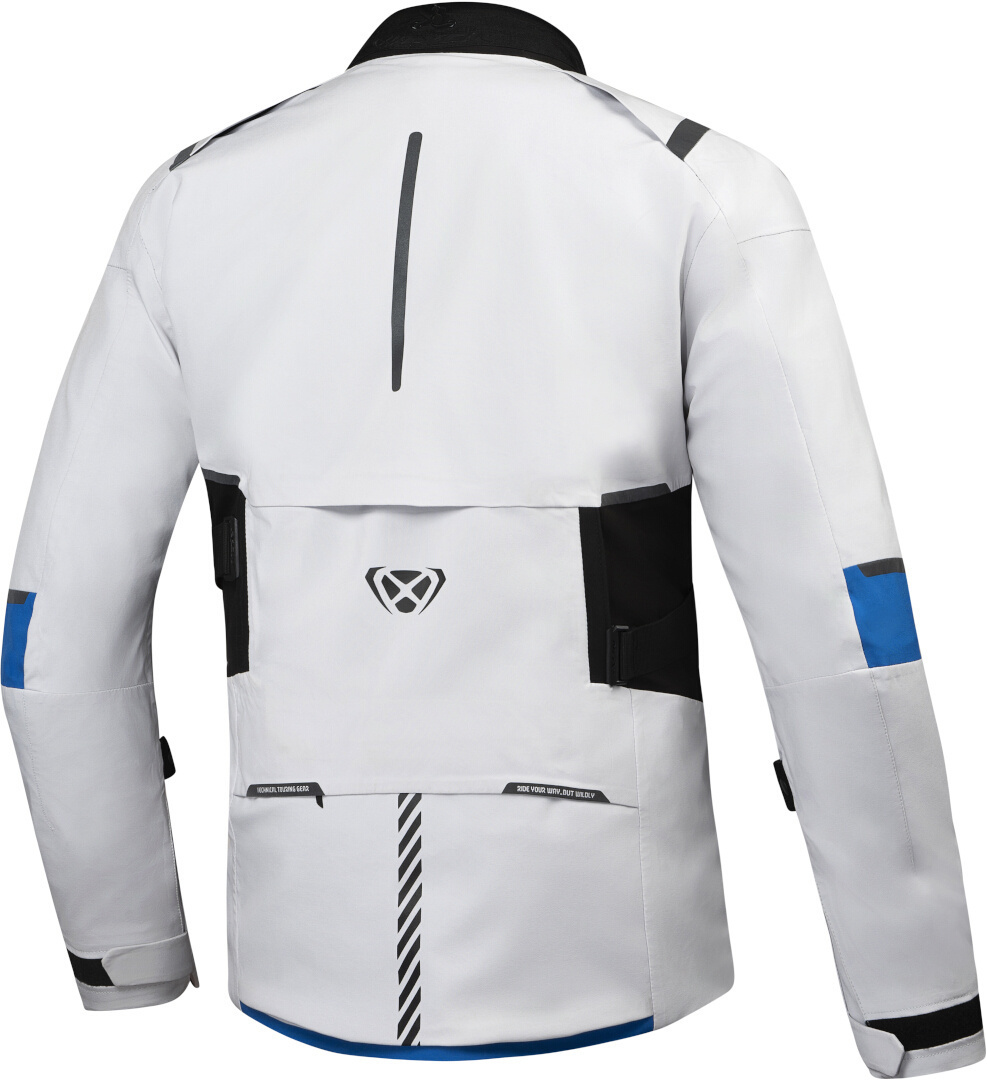 Ixon M-Skeid Motorcykel tekstiljakke lysegrå/blå 3XL Figur 2