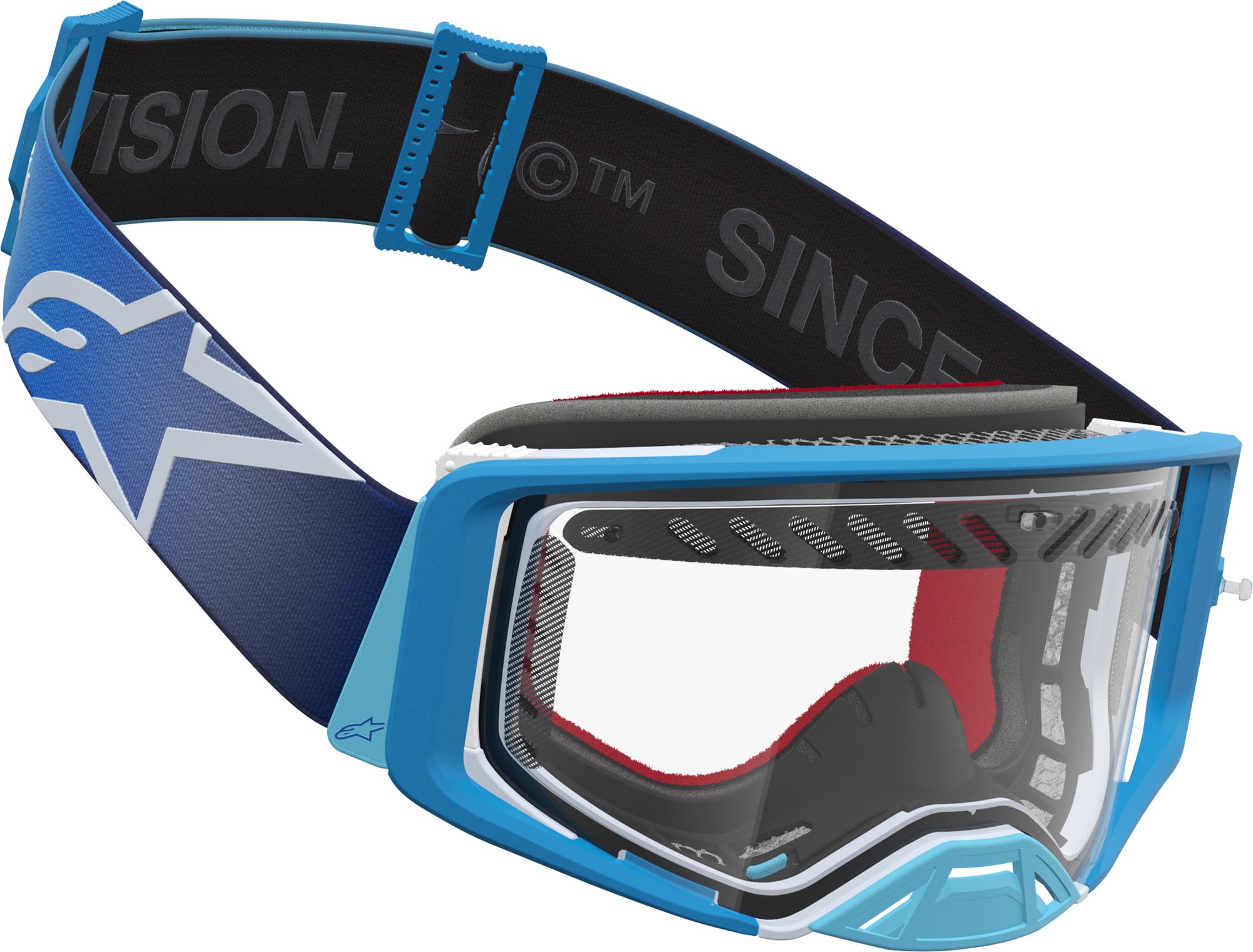 Alpinestars Supertech Dura Air Fluid Motocross Goggles blue/silver Figure 5