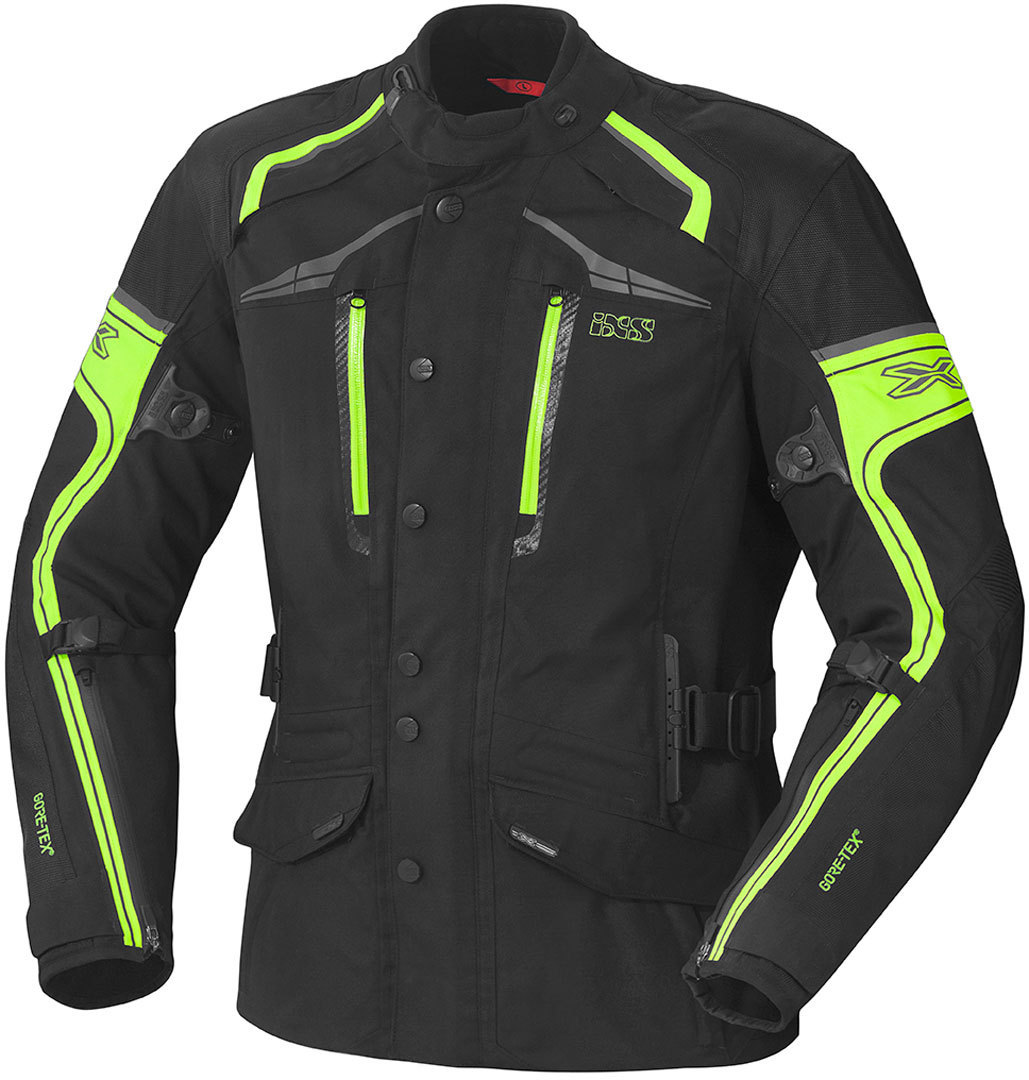 IXS Montgomery Gore-Tex Дамы текстильной куртка чёрно-жёлтый XL Рисунок 1