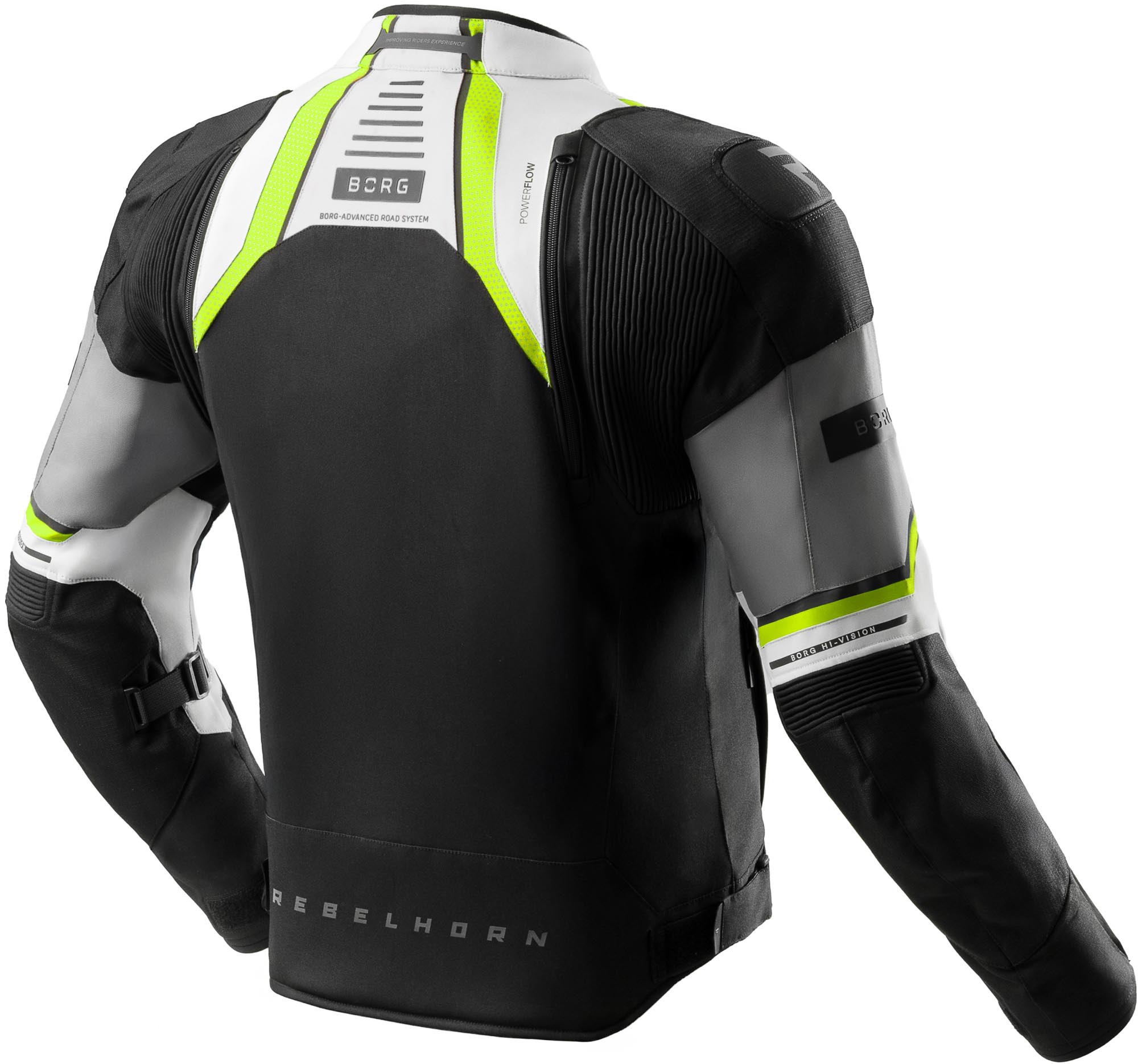 Side view of Rebelhorn Borg 2 waterproof Motorcycle Textile Jacket