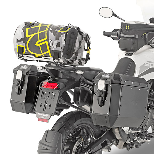 GIVI Easy-T Waterproof - Gepäckrolle 30 L graues Camouflage-Design, neongelber Schriftzug Figura 3