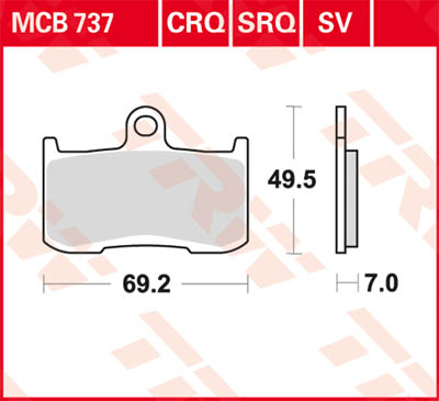 TRW Lucas Sinterbelag MCB737SV Figur 1