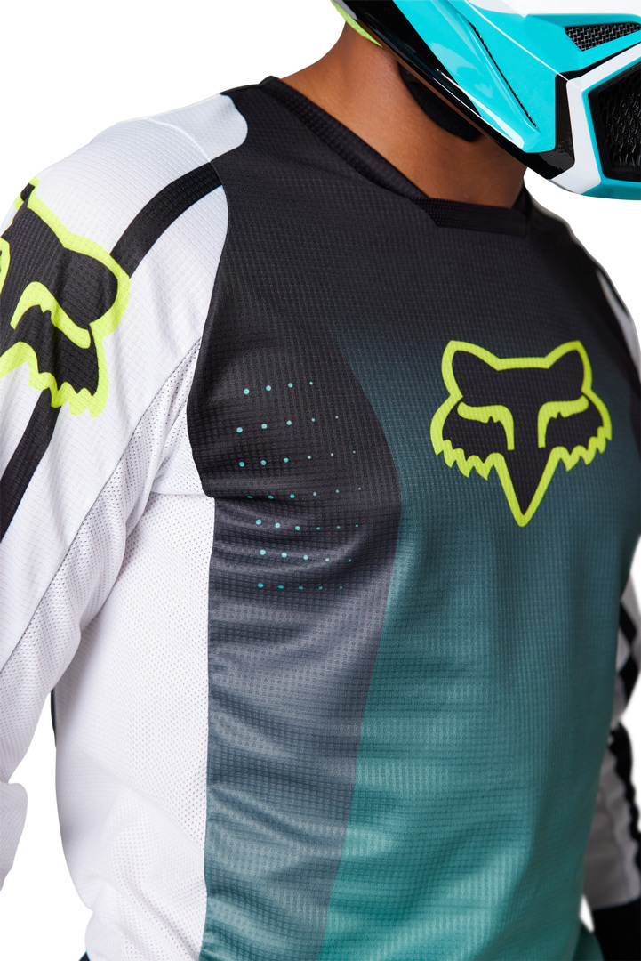 FOX 180 Leed Motorcross jersey turquoise L Figuur 4