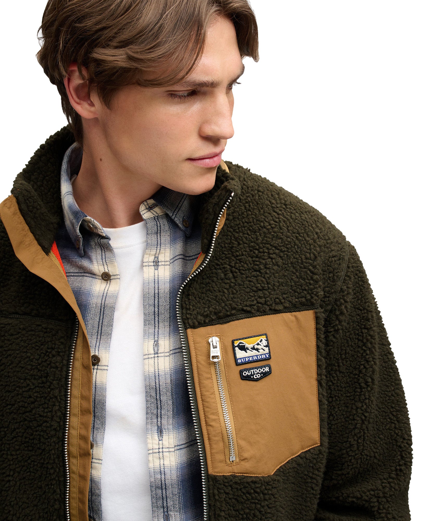 Superdry & Co Mountain Поларено яке Кафяв L Фигура 3