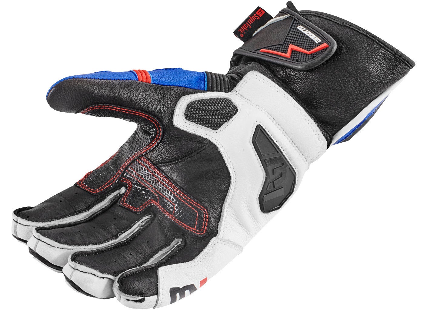 Bogotto Monza Gants de moto perforés bleu/blanc/rouge XL Figure 4