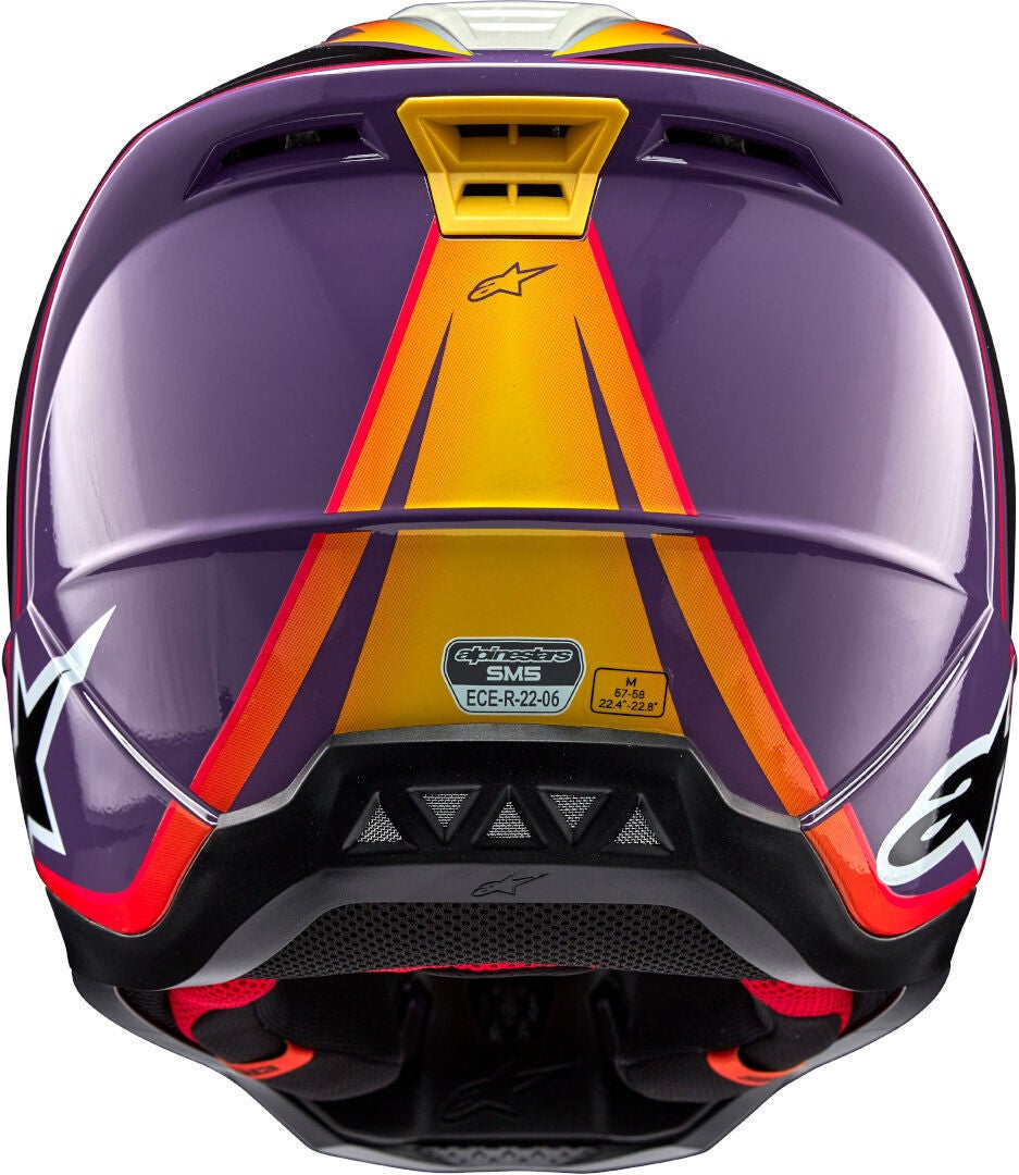 Alpinestars S-M5 Sail 2024 Casco Motocross nero/viola/argento M (57/58) Figura 3